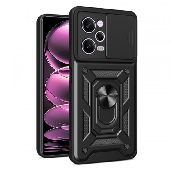 Husa pentru Xiaomi Poco X5 Pro / Redmi Note 12 Pro 5G, Techsuit, CamShield, Neagra