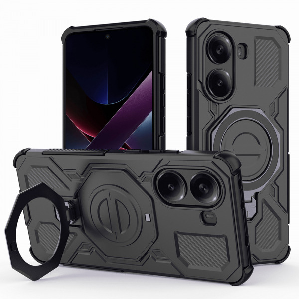 Husa pentru Xiaomi Poco X7 Pro, Techsuit, Carbon Shield Pro, Neagra