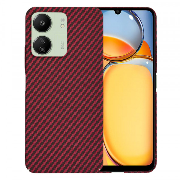 Husa pentru Xiaomi Redmi 13C 5G / 13C / Poco C65, Techsuit, Carbonite FiberShell, Rosie