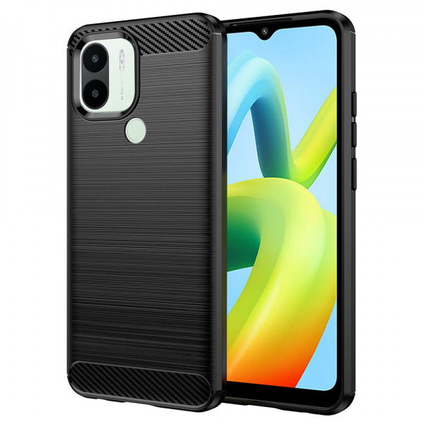 Husa pentru Xiaomi Redmi A2+ / A1+, Techsuit, Carbon, Neagra