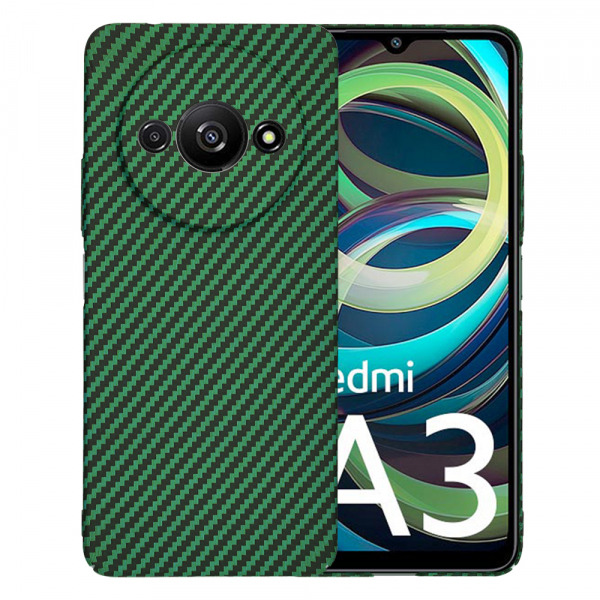 Husa pentru Xiaomi Redmi A3, Techsuit, Carbonite FiberShell, Verde