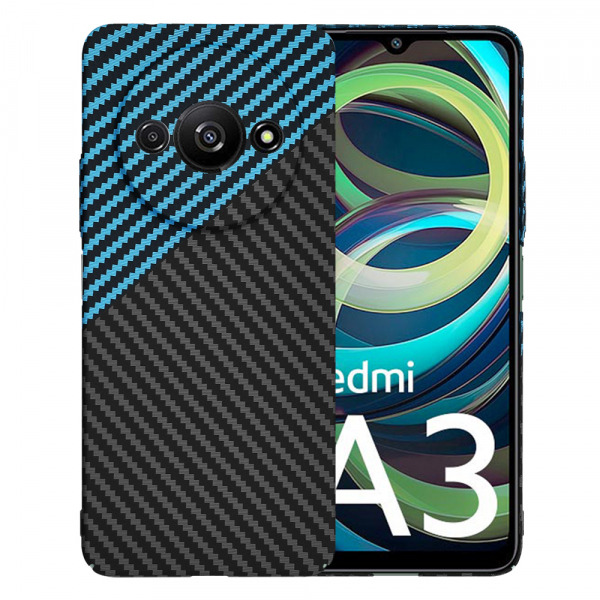 Husa pentru Xiaomi Redmi A3x / A3, Techsuit, Carbonite FiberShell, Neagra Bleu