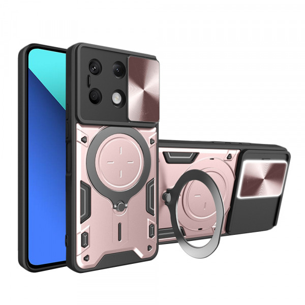 Husa pentru Xiaomi Redmi Note 13 4G, Techsuit, CamGuard Pro, Roz Aurie