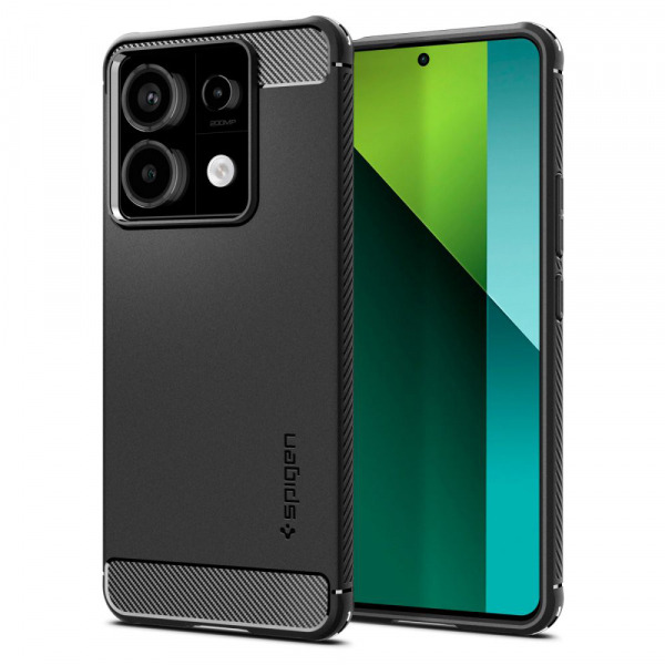 Husa pentru Xiaomi Redmi Note 13 Pro 5G, Spigen, Rugged Armor, Neagra