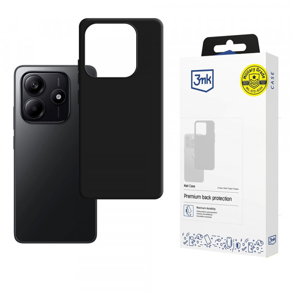 Husa pentru Xiaomi Redmi Note 14 4G (Standard), 3MK, Neagra Mata