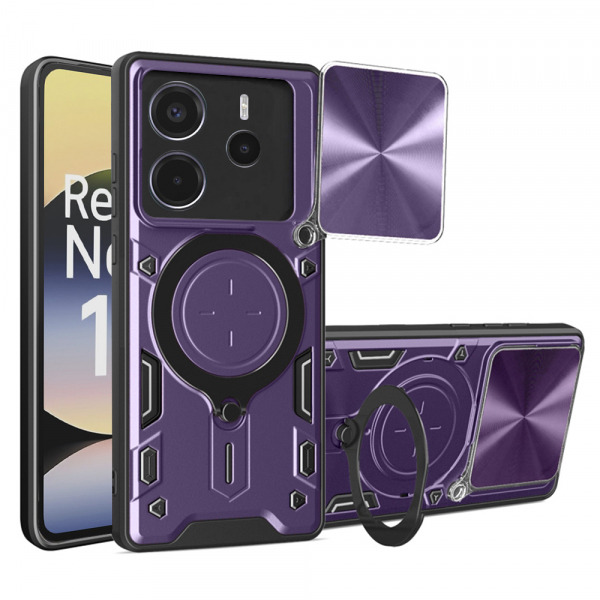 Husa pentru Xiaomi Redmi Note 14 4G (Standard), Techsuit, CamGuard Pro, Mov