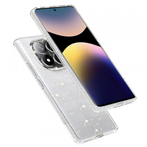 Husa pentru Xiaomi Redmi Note 14 Pro 4G, Techsuit, SparkleSkin, Transparenta