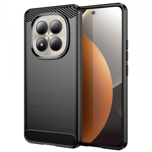 Husa pentru Xiaomi Redmi Note 15 Pro 5G, Techsuit, Carbon, Neagra