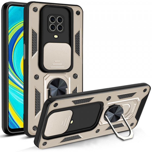 Husa pentru Xiaomi Redmi Note 9S / Note 9 Pro / Note 9 Pro Max, Techsuit, CamShield, Aurie