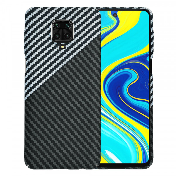 Husa pentru Xiaomi Redmi Note 9S / Note 9 Pro / Note 9 Pro Max, Techsuit, Carbonite FiberShell, Neagra Gri
