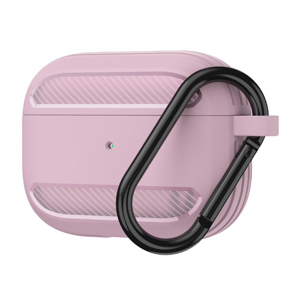 Husa Techsuit Carbon pentru Apple AirPods Pro Series, Roz