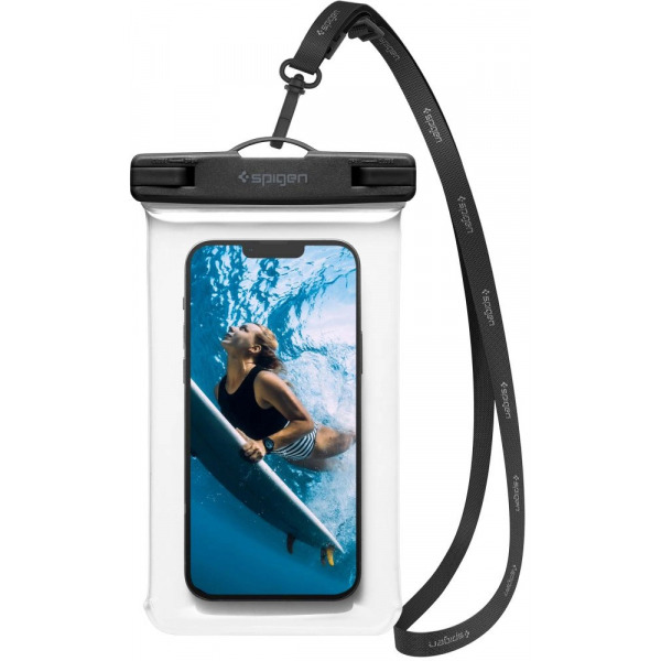 Husa Universala Waterproof pentru Telefon, Spigen, A601, Transparenta AMP04526