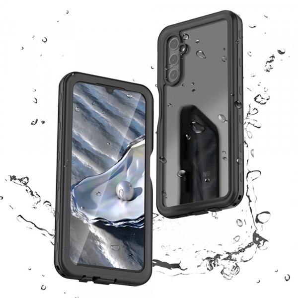 Husa Waterproof pentru Samsung Galaxy A14 A145 / A14 5G A146, ShellBox, Neagra