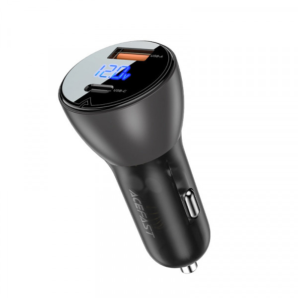 Incarcator Auto Acefast B6, 63W, 3.6A, 1 x USB-A - 1 x USB-C, Negru