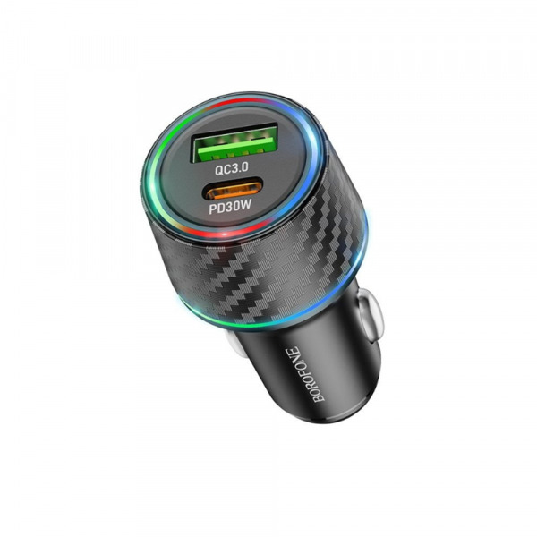 Incarcator Auto Borofone BZ21 Brilliant, 48W, 3A, 1 x USB-A - 1 x USB-C, Negru