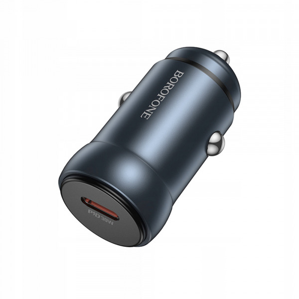 Incarcator Auto Borofone BZ32 Fresh, 30W, 3A, 1 x USB-C, Gri