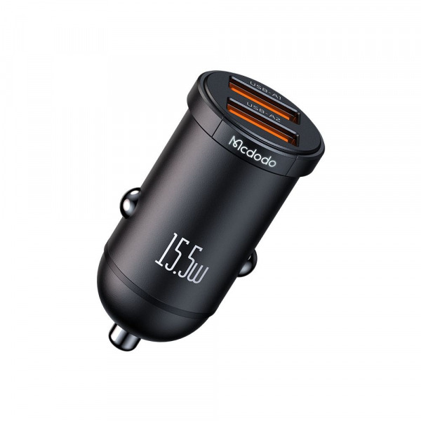 Incarcator Auto McDodo CC-2950 Cool, 15.5W, 3.1A, 2 x USB-A, Negru