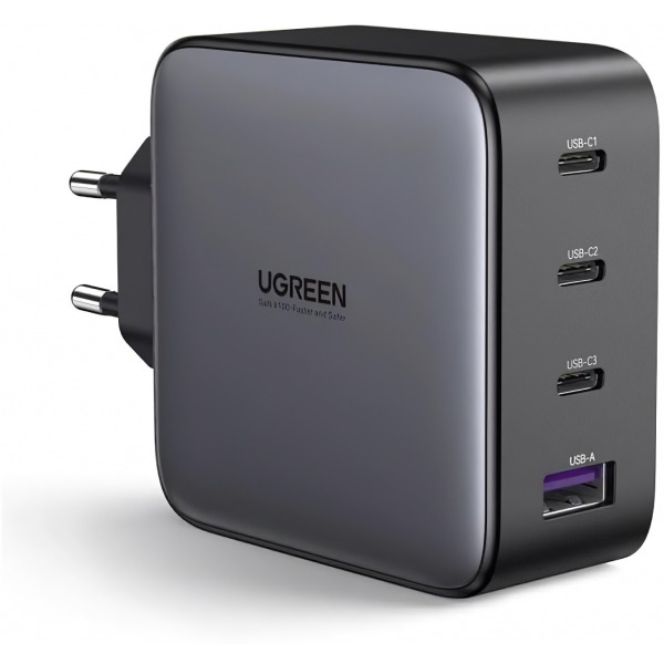 Incarcator Retea UGREEN CD226, 100W, 5A, 1 x USB-A - 3 x USB-C, Negru