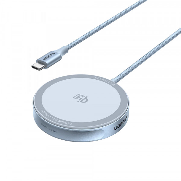 Incarcator Retea Wireless UGREEN MagFlow, 25W, Albastru