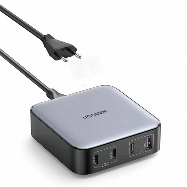 Incarcator Statie UGREEN CD328, 100W, 3A, 1 x USB-A - 3 x USB-C, Gri
