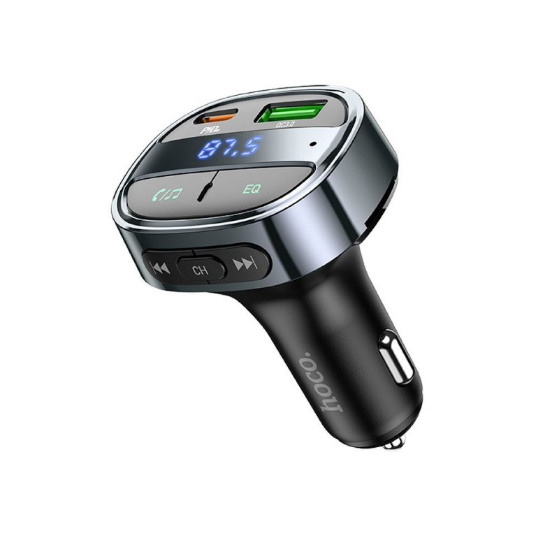 Modulator FM Bluetooth HOCO E70, 1 x USB-A - 1 x USB-C - 1 x microSD