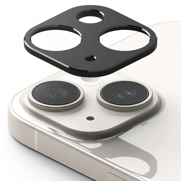 Rama protectie Camera Spate Ringke Styling pentru Apple iPhone 15 Plus / 15, Aluminiu, Neagra
