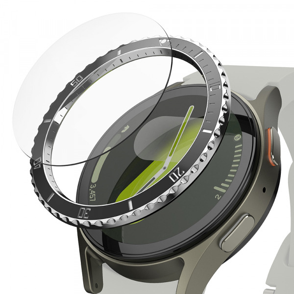 Rama Protectie Ringke Premium Styling pentru Samsung Galaxy Watch7 40mm, Model 4, Neagra