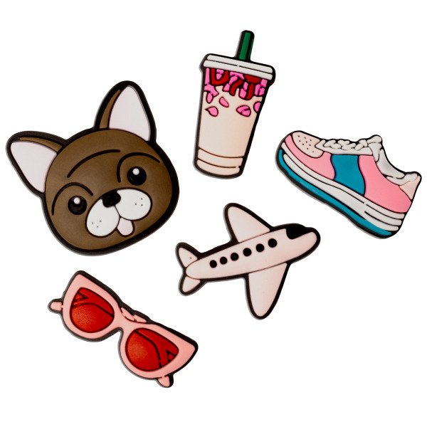Sticker 3D OEM Lifestyle pentru Husa Telefon / Tableta, Set 5 bucati, Roz