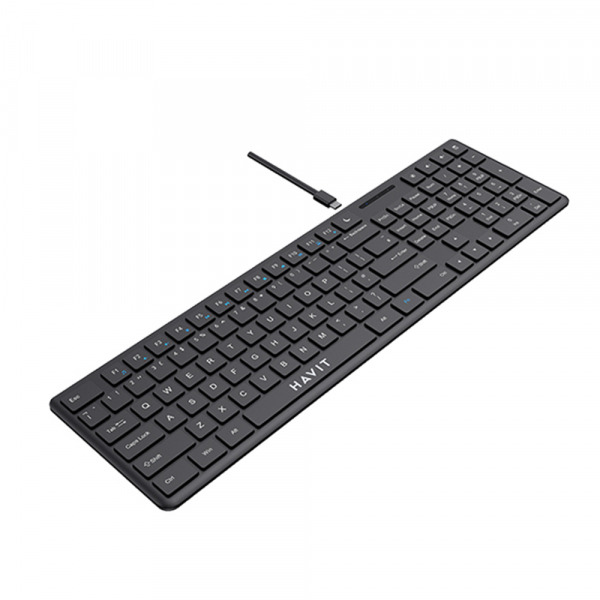 Tastatura Wired USB HAVIT KB252, USB-C, 1.5m, Neagra